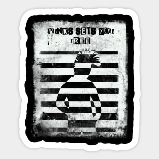 be punk be free Sticker